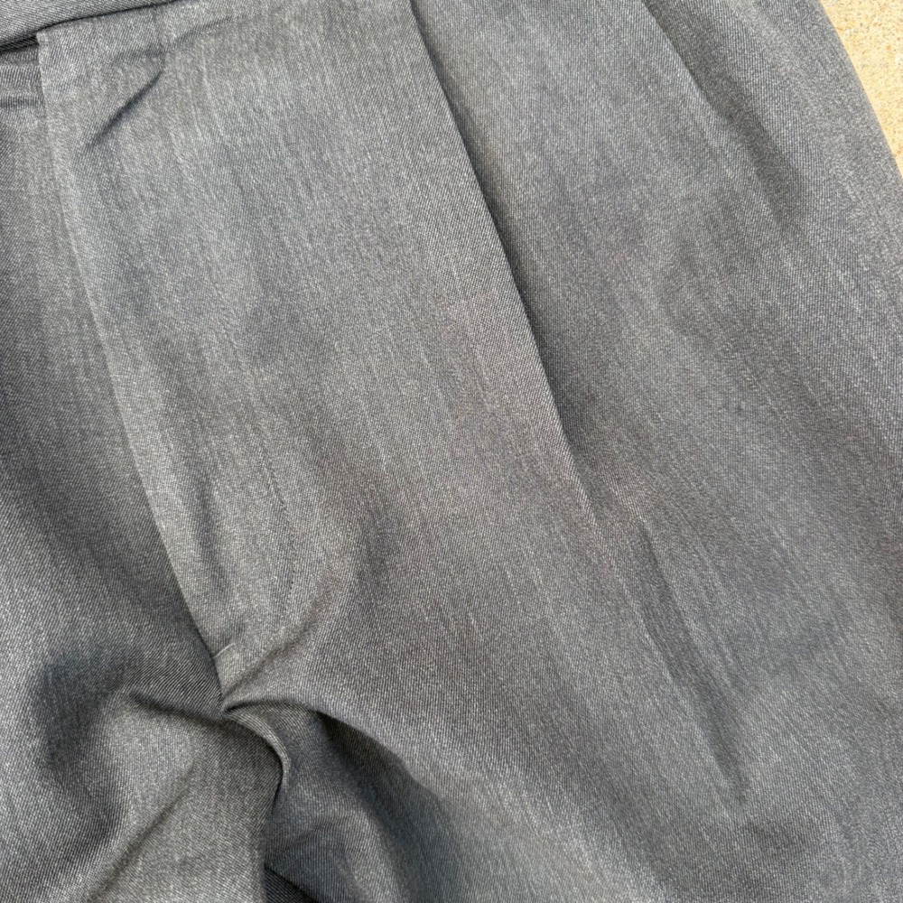 Brooks Brothers Dress Pants Mens 36 Charcoal Grey Pleated Cuffed Wool Trousers - Picture 6 of 16